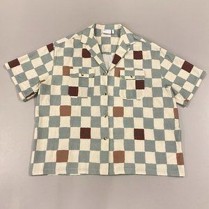 Checkered button down